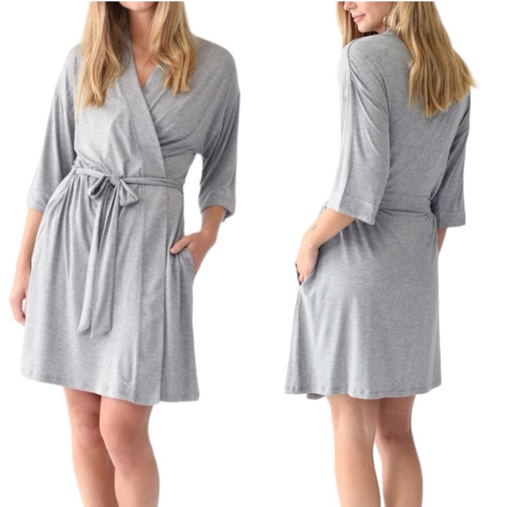 Cozy Earth gray bamboo viscose robe size Medium